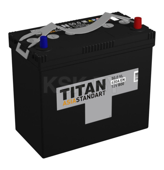 Аккумулятор TITAN ASIA STANDART B24 50Ah 430A R+ B00 (4607008887563) 