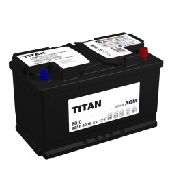 Аккумулятор TITAN AGM L4 80Ah 800A R+