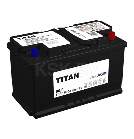 Аккумулятор TITAN AGM L4 80Ah 800A R+ (4610082702158) 