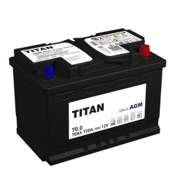 Аккумулятор TITAN AGM L3 70Ah 720A R+