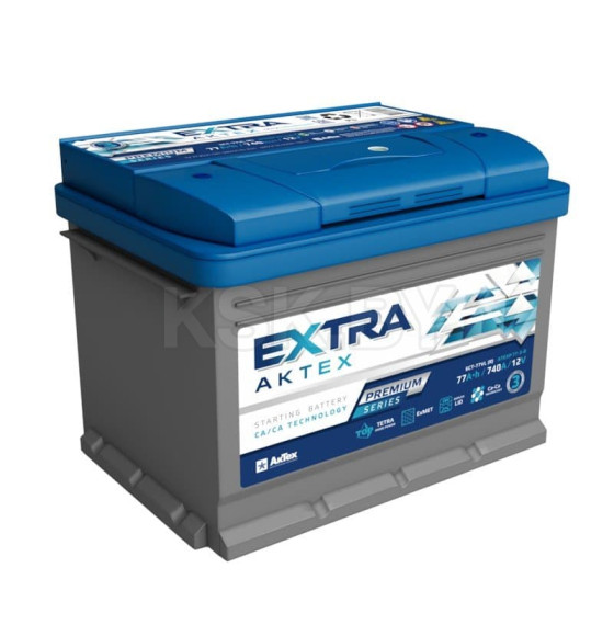 Аккумулятор ATEXP 77-3-L AKTEX 77Ah 740A (EN) L+ EXTRA PREMIUM