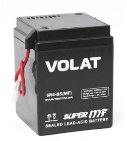 Аккумулятор VOLAT 6N4-BS (MF) 6V 4Ah 30A L+