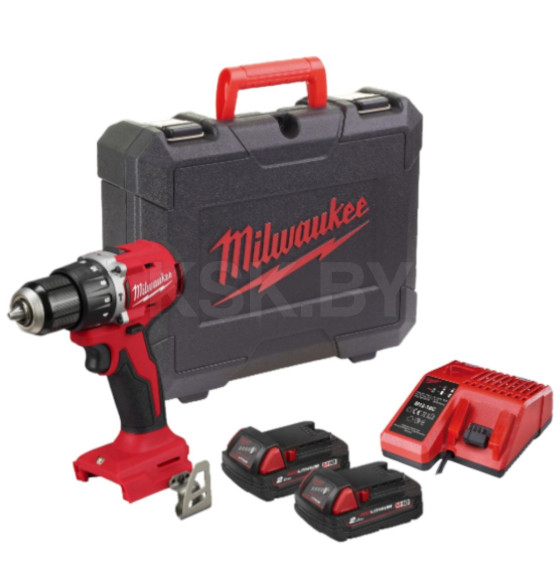 Дрель-шуруповерт аккумуляторная ударная Milwaukee M18 BLPDRC-202C (4933492822) 