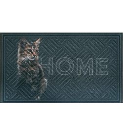 Коврик придверный Multy Home Lima, 45x75см, принт Maine Coon