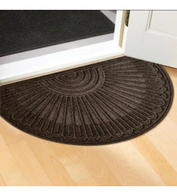 Коврик придверный Multy Home полукруглый Contours Halfmoon, 60x90см, коричневый