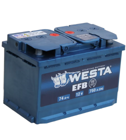 Аккумулятор WESTA EFB 6СТ-74 VLR Euro (низкий)