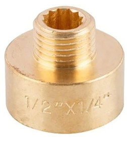 Переход  1/2"х1/4" вн/нар, (реборда), латунь, AV Engineering (инд. упак.) 