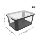 Корзина для хранения 45л ALBRIS, черный (1042908080)
