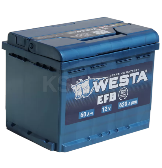 Аккумулятор WESTA EFB 6СТ-60 VLR Euro (низкий) (ПEFBн0004) 