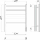 Полотенцесушитель Ватикан П6 500х650 Электро (quick touch) (467007854445) 