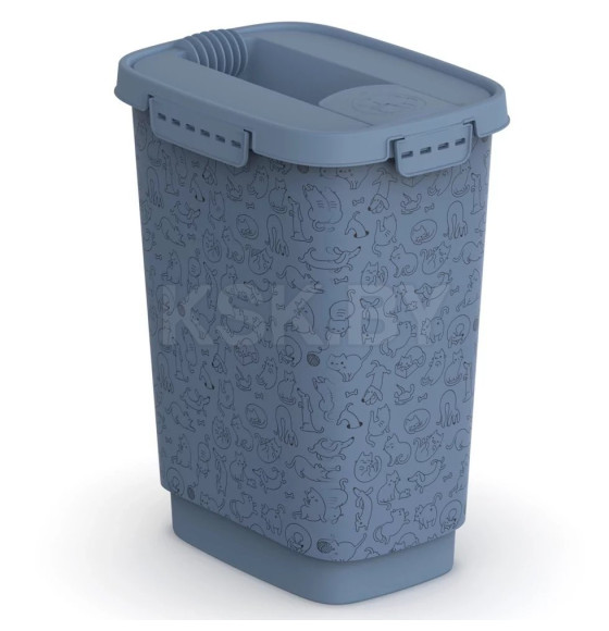 Контейнер для корма Cody 10 л, Cat & Dog, голубой (4002110887) 