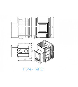 Печь банная ПБМ 16 (в модификации ПС) Мета-Бел