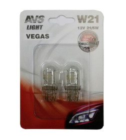 Автолампа AVS Vegas  12V. 21W(BAU15S) (уп. 2шт.)