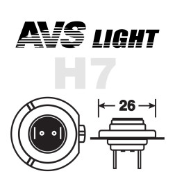 Автолампа AVS SIRIUS/NIGHT WAY/ PB H7.12V.55W.Plastic box (уп. 2шт.).