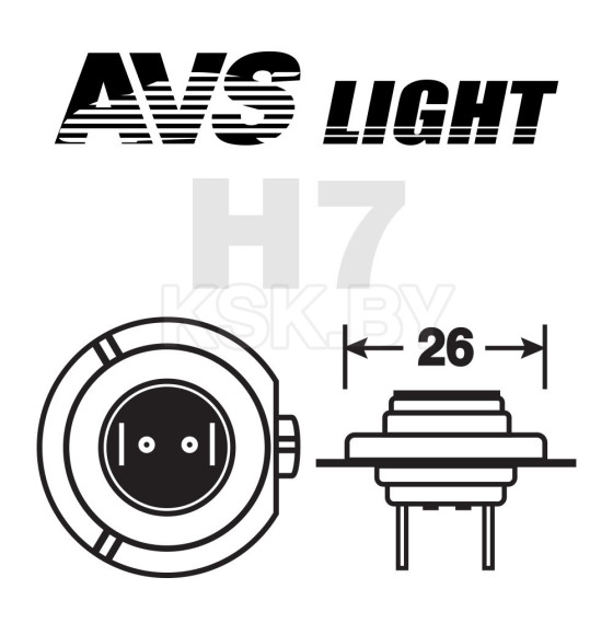 Автолампа AVS SIRIUS/NIGHT WAY/ PB H7.12V.55W.Plastic box (уп. 2шт.). (A78950S) 