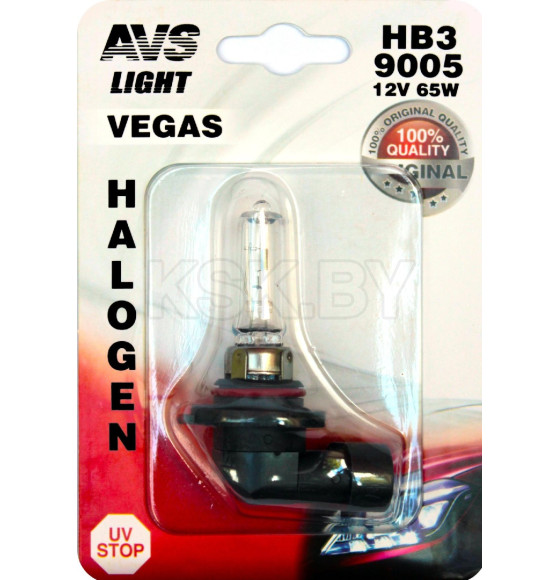 Автолампа AVS Vegas  HB3/9005.12V.65W.1шт. (A78485S) 