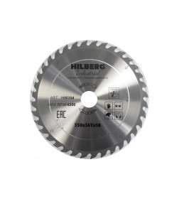 Диск пильный по дереву 350х36Тх50 мм Hilberg Industrial HW354