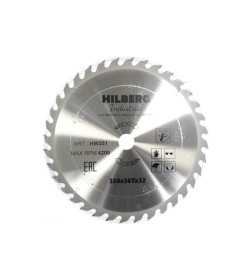 Диск пильный по дереву 350х36Тх32 мм Hilberg Industrial HW351