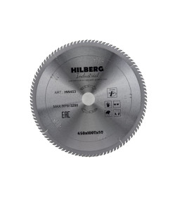 Диск пильный по дереву 450х100Тх50 мм Hilberg Industrial HW453