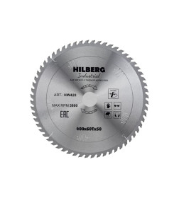 Диск пильный по дереву 400х60Тх50 мм Hilberg Industrial HW420