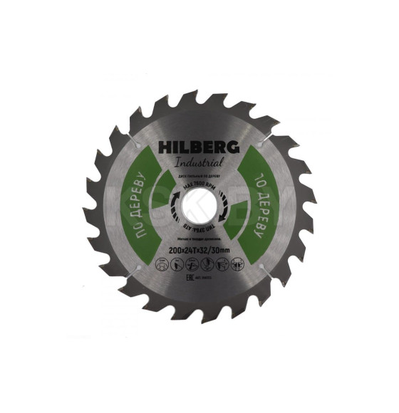 Диск пильный по дереву 200х24Тх32/30 мм Hilberg Industrial HW203 (HW203) 