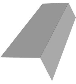 Планка карнизная 100х69х2000 мм RAL7004 (св. серый) п/э