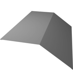 Планка конька (шифер)  200х200х2000 мм RAL7024 (графит) п/э.
