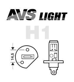 Автолампа AVS ATLAS BL/5000К/ H1.12V.55W.  (уп. 2шт.).