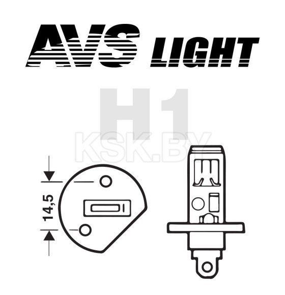 Автолампа AVS SIRIUS/NIGHT WAY/ PB H1.12V.55W.Plastic box (уп. 2шт.). (A78944S) 