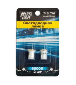 Автолампа светодиодная T111 T10/белый/ (W2.1x9.5D) 4SMD 2835 12V W5W,, (уп. 2шт.).