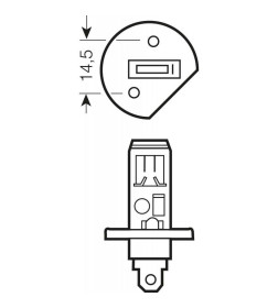 Автолампа AVS ATLAS/5000К/ H1.24V.70W. (уп. 2шт.).