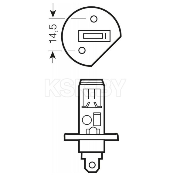 Автолампа AVS ATLAS/5000К/ H1.24V.70W. (уп. 2шт.). (A78574S) 