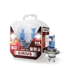 Автолампа AVS SIRIUS/NIGHT WAY/ PB H4.12V.60/55W.Plastic box (уп. 2шт.).