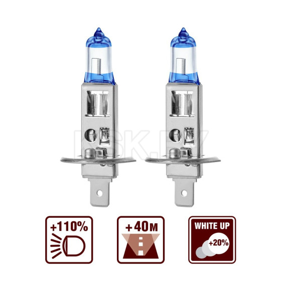 Автолампа AVS SIRIUS/NIGHT WAY/ PB H1.12V.55W.Plastic box (уп. 2шт.). (A78944S) 