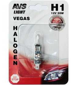 Автолампа AVS Vegas  H1.12V.55W.1 шт.