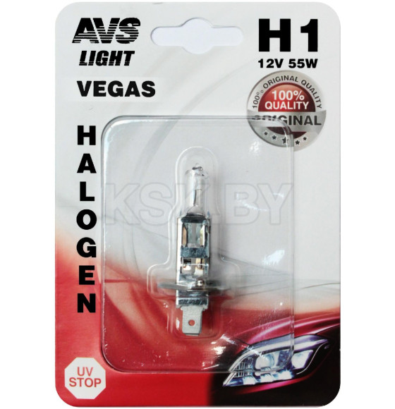 Автолампа AVS Vegas  H1.12V.55W.1 шт. (A78479S) 