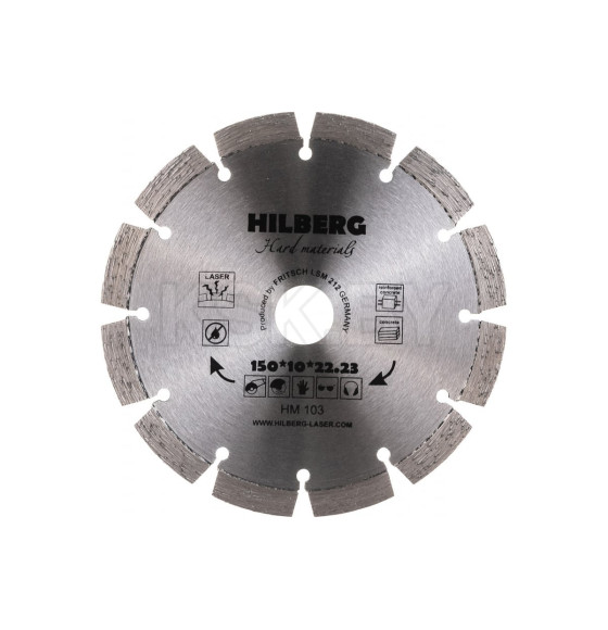 Диск алмазный отрезной 150х22,23 Hilberg Hard Materials Лазер HM103 (HM103) 