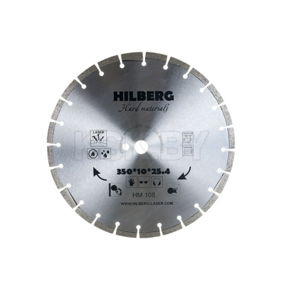 Диск алмазный отрезной 350х25,4 мм Hilberg Hard Materials Лазер HM108 (HM108) 