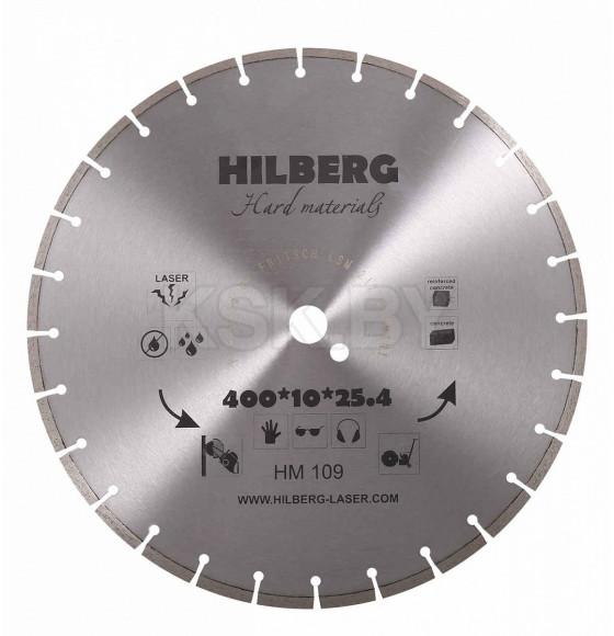 Диск алмазный отрезной 400х25,4 мм Hilberg Hard Materials Лазер HM109 (HM109) 