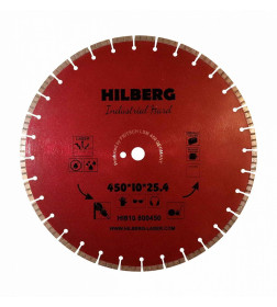 Диск алмазный отрезной 450х25,4 мм Hilberg Industrial Hard HI810