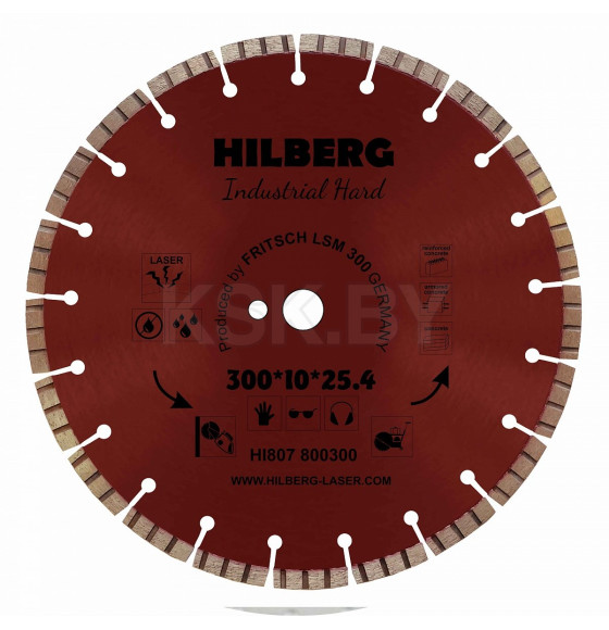 Диск алмазный отрезной 300х25,4 мм Hilberg Industrial Hard HI807 (HI807) 