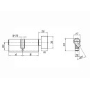 Цилиндровый механизм Palladium ZN 90 (35x55) C BK SN