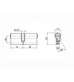 Цилиндровый механизм Palladium ZN 60 C ET SN