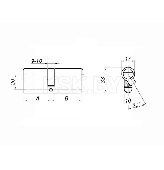 Цилиндровый механизм Palladium ZN 60 C ET SN