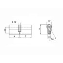Цилиндровый механизм Palladium ZN 80 (35/45) C ET SN