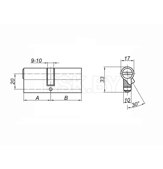 Цилиндровый механизм Palladium ZN 80 (35/45) C ET SN
