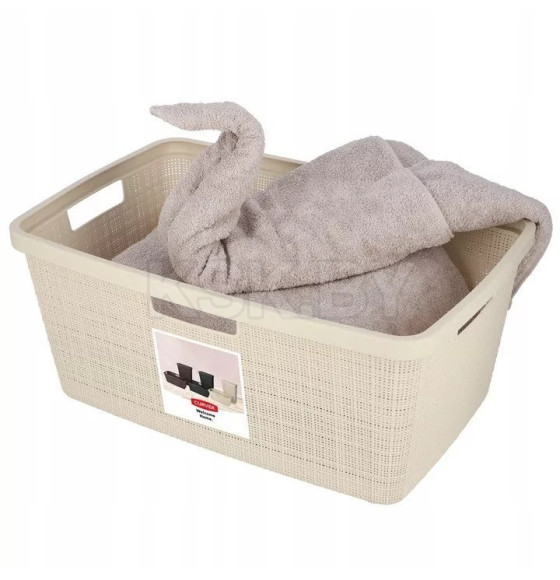 Корзина для глаженного белья Jute 46л, кремовый (245980) 