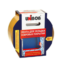 Лента двухсторонняя 50мм х 10м для укладки ковровых покрытий на деликатные поверхности UNIBOB