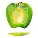 Тарелка 25см фигурная AP0010 Яблоко Zibo Shelley (AP0010) 