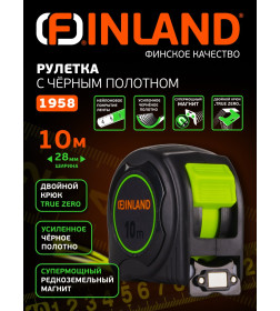 Рулетка с черным полотном NeoN 10x28 FINLAND